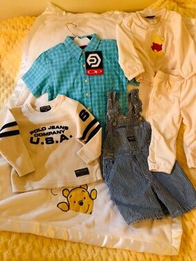 Baby Boys Clothing 5 Piece Lot Set SZ 18 month & 2T Like New
